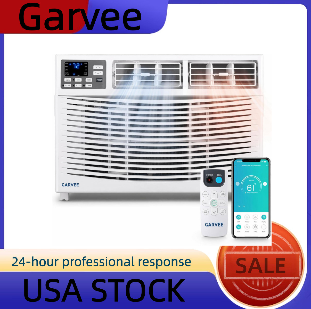 18000 BTU Window Air Conditioner and Heater Combo, Smart WiFi Voice Control AC U