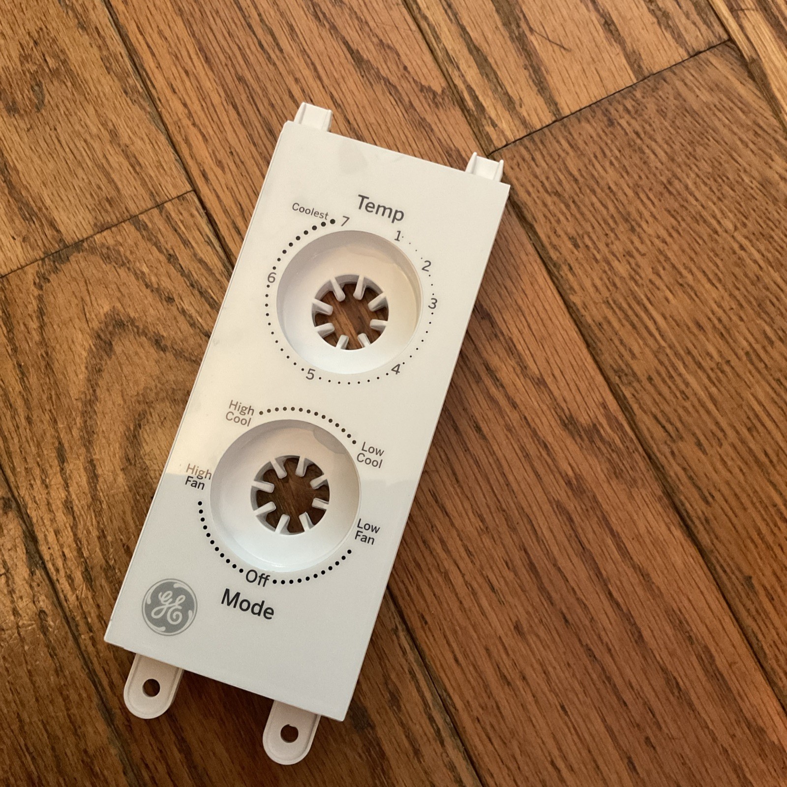 GE Model AEL05LXW1 AC Unit Temp Mode Panel White No Screws Temp/Mode Fast Ship