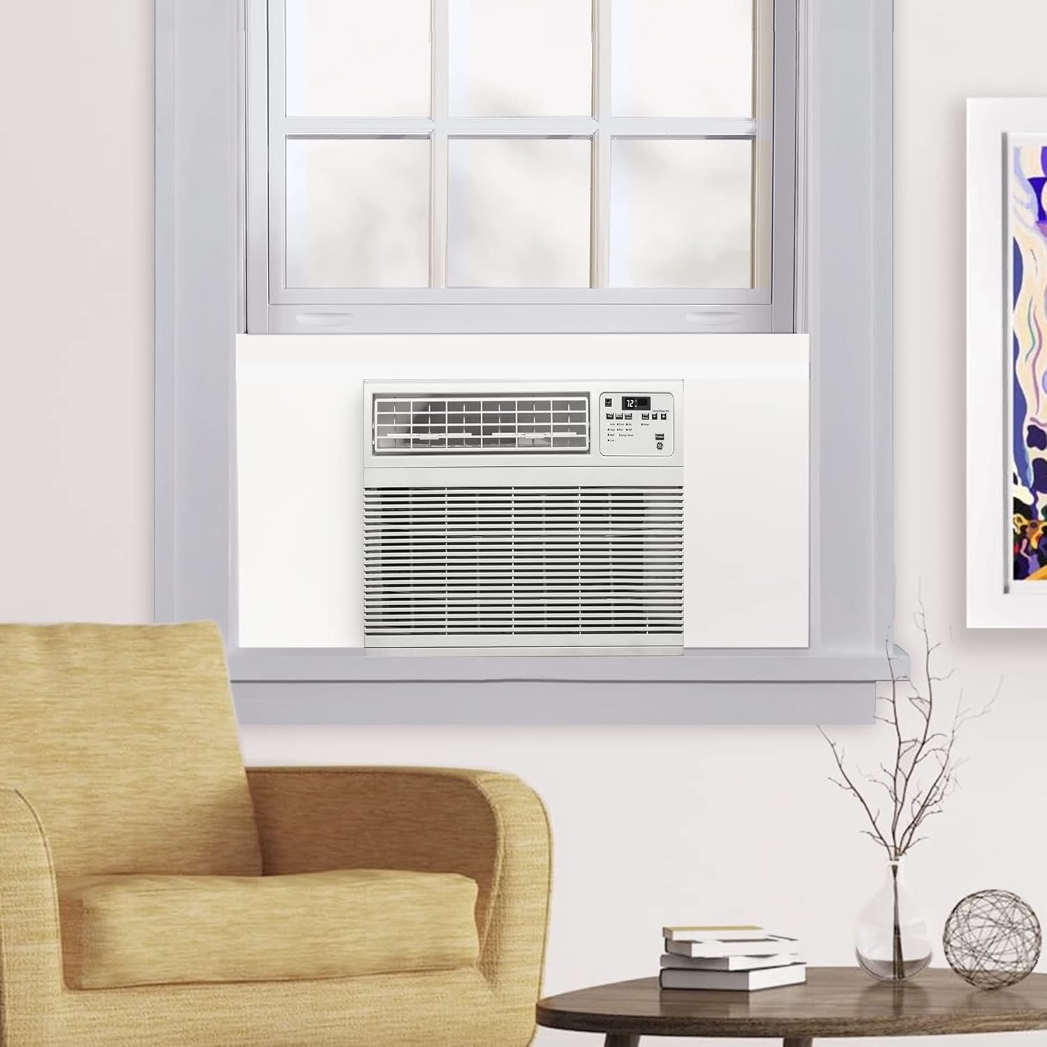 Window Air Conditioner Side Panels Pack of 2 Foam Panels Cover with Seal Strip