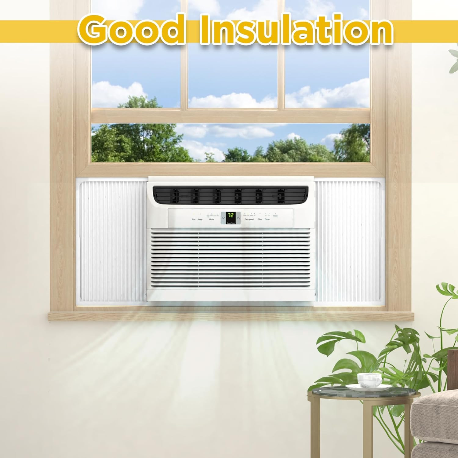 Window Air Conditioner Side Panels with Frame,Adjustable Extra Wide Air Conditio