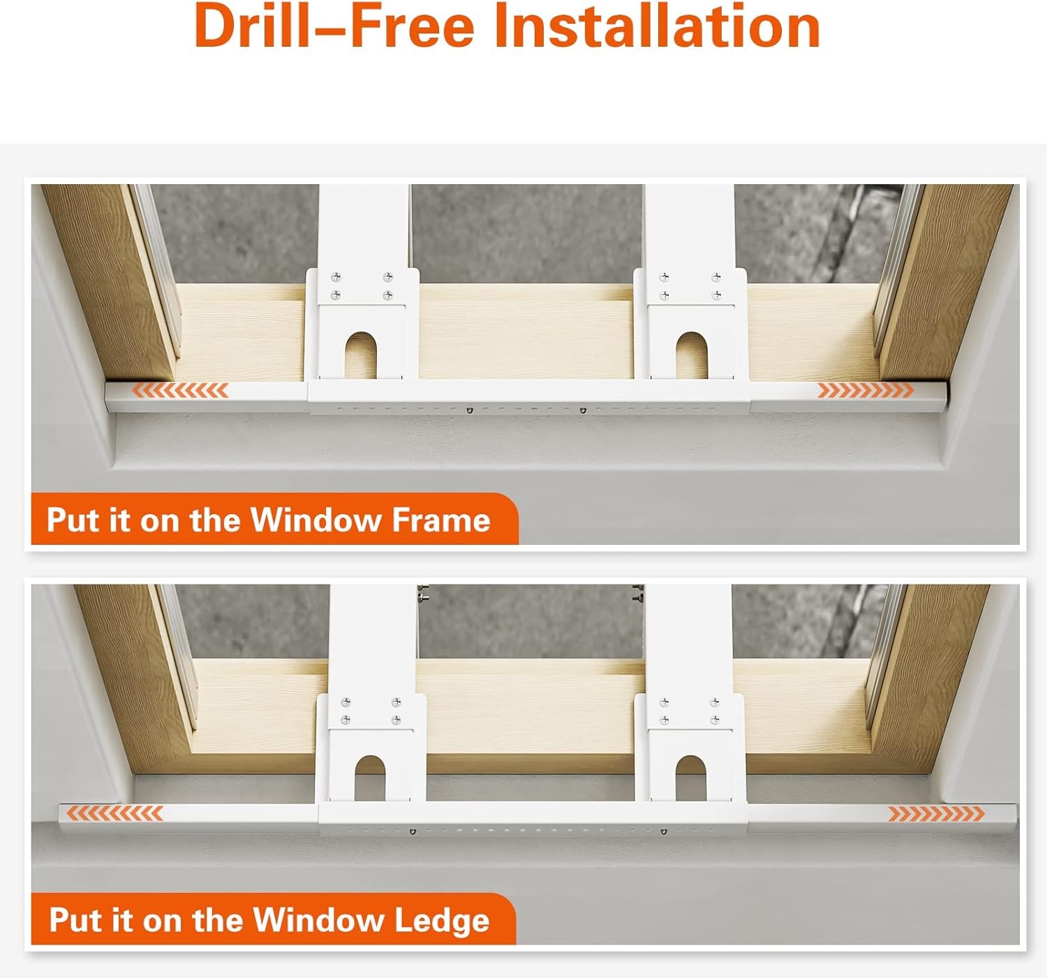 Universal Window Air Conditioner Mounting Support Bracket – Heavy Duty – 200 lbs