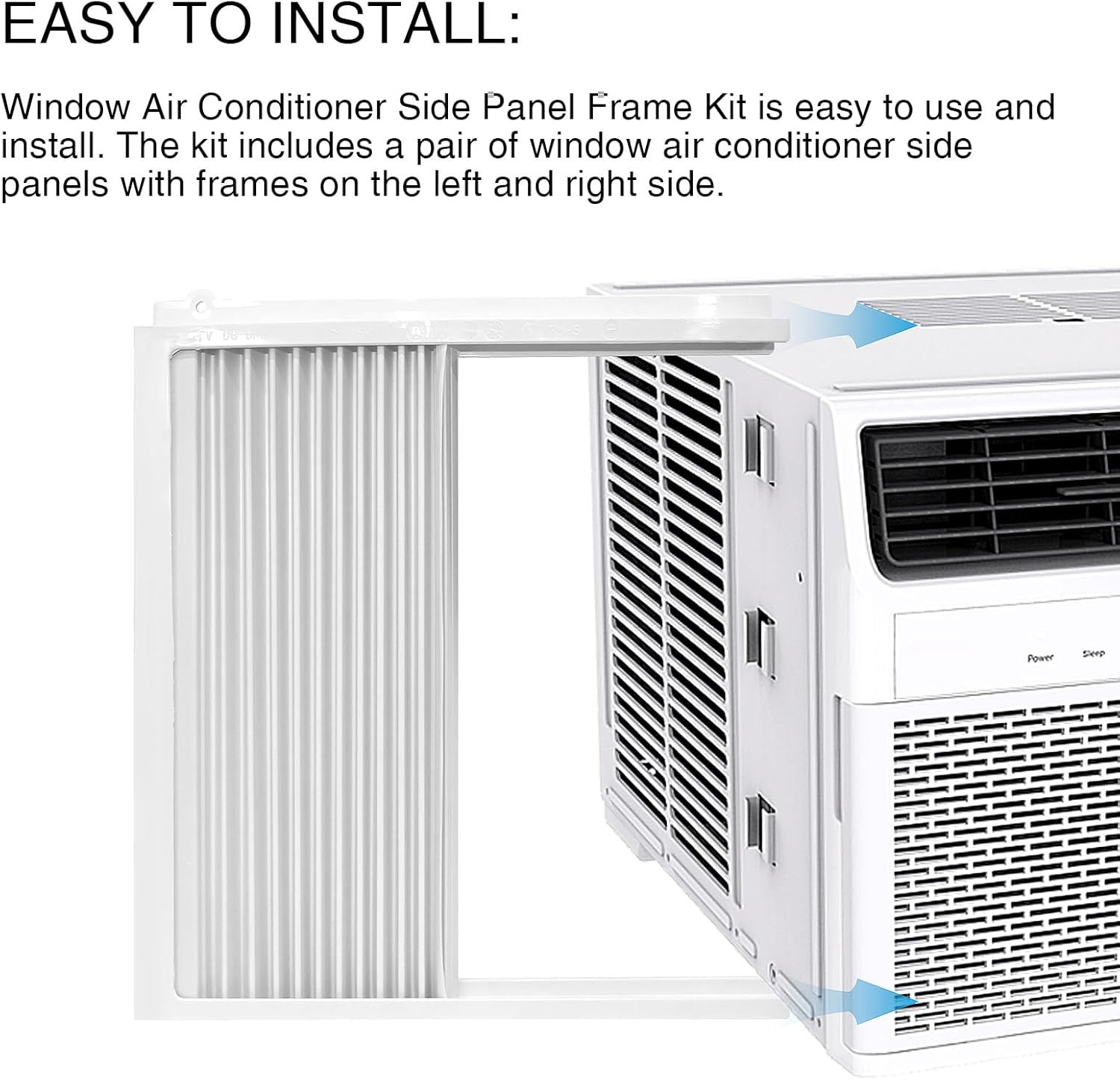 Window Air Conditioner Side Panels with Insulating Foam Frame