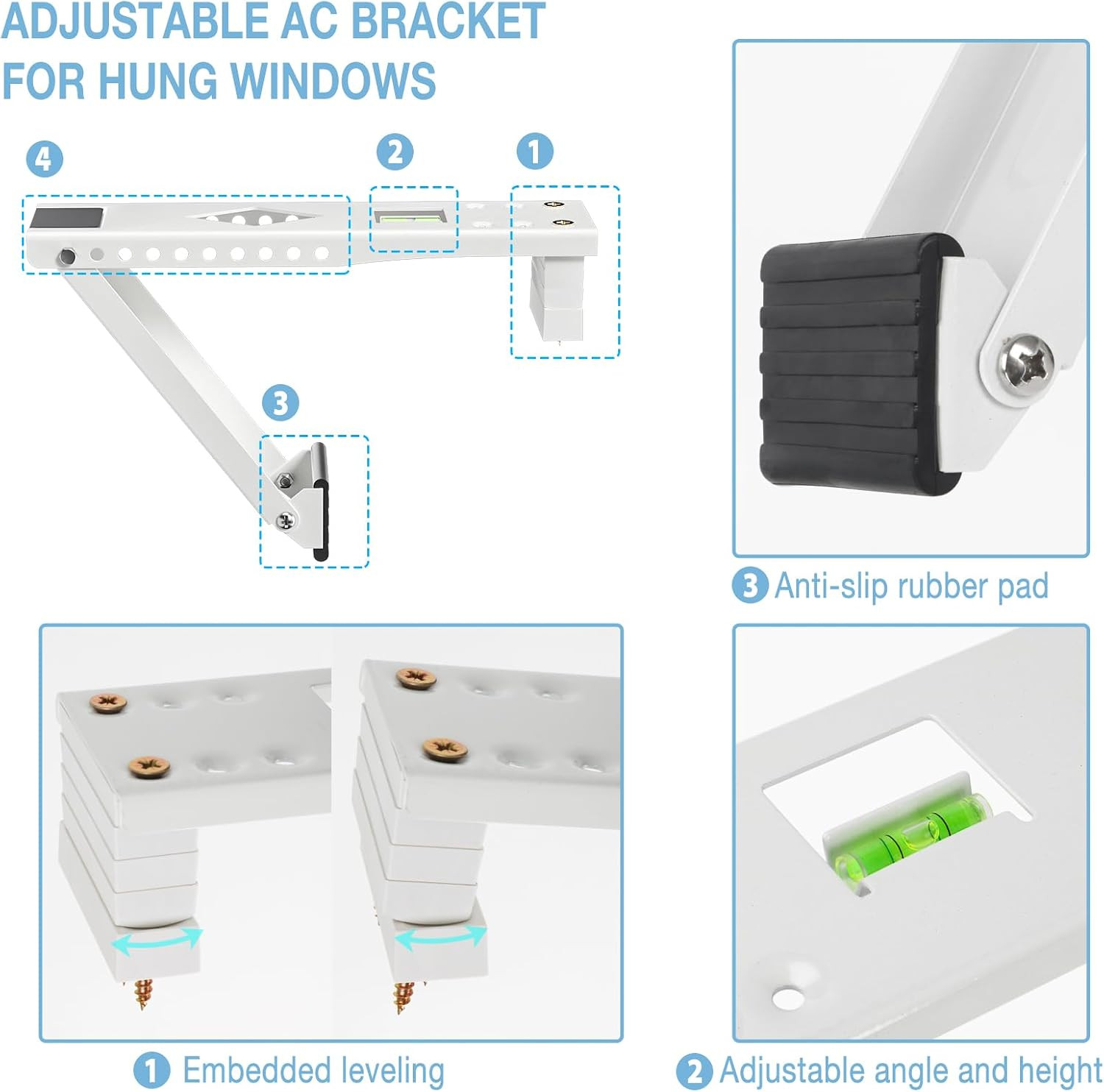 Window AC Bracket, Universal Window Air Conditioner Support Bracket, Window AC M