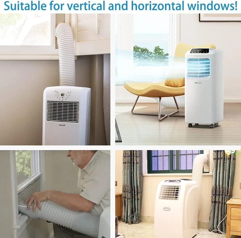 Durable Portable Air Conditioner Window Vent Kit with 5.9&Prime; Hose – Universal Fit