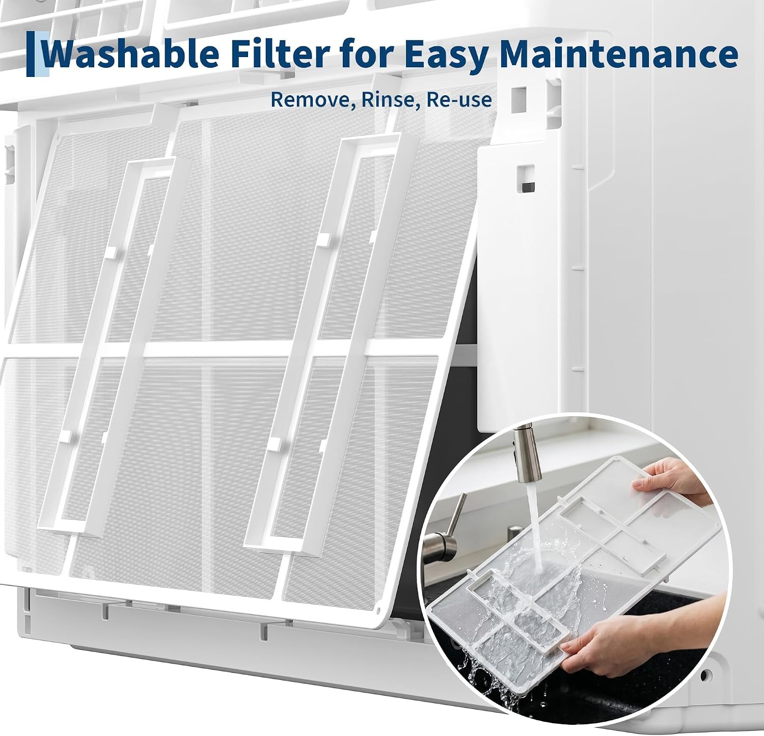 10000 BTU Window Air Conditioner with Remote, Cools Rooms 3 Cooling & Fan Speeds