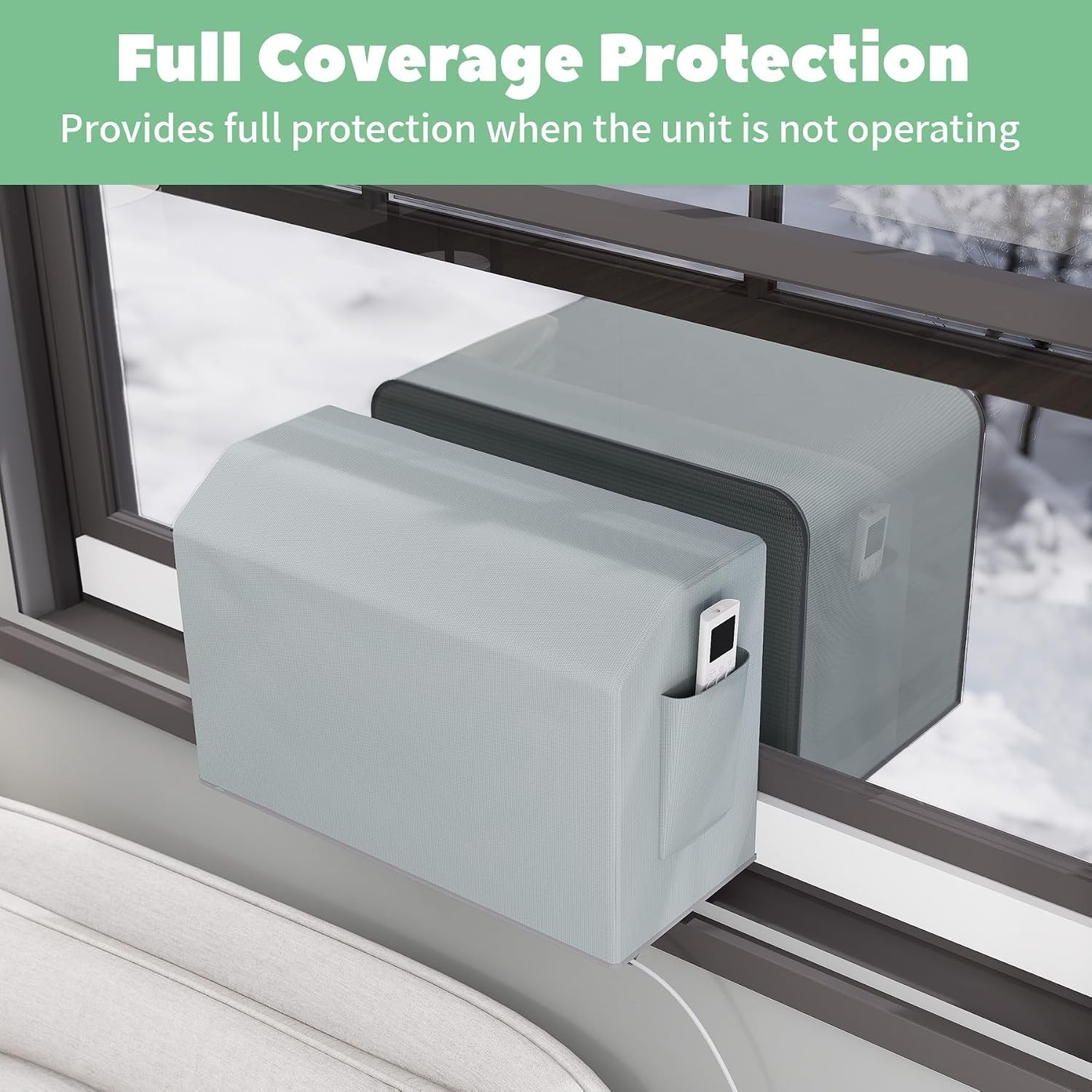 Window Air Conditioner Cover Kit for U-Shape Window AC,Magnetic Easy Install,…