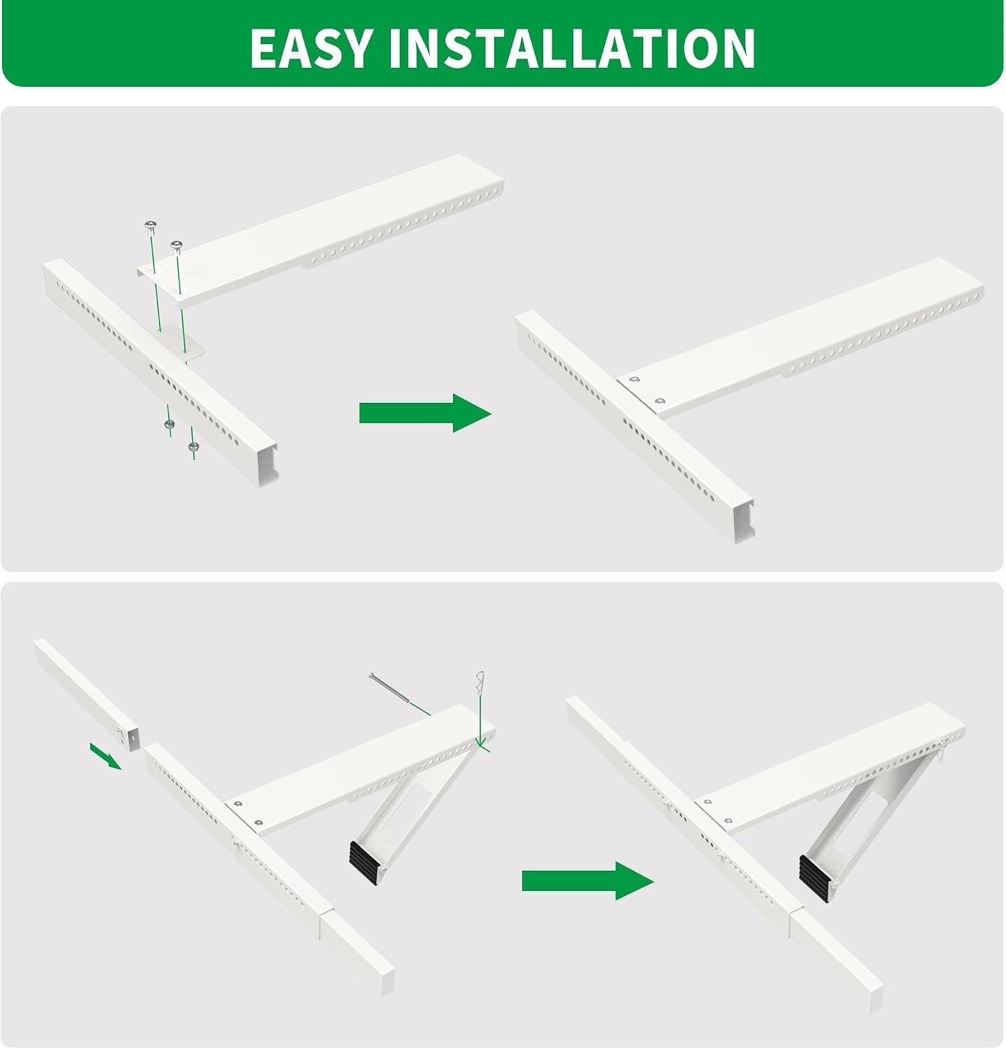 Window AC Bracket No Drill, Heavy-Duty Window Air Conditioner Support Bracket…