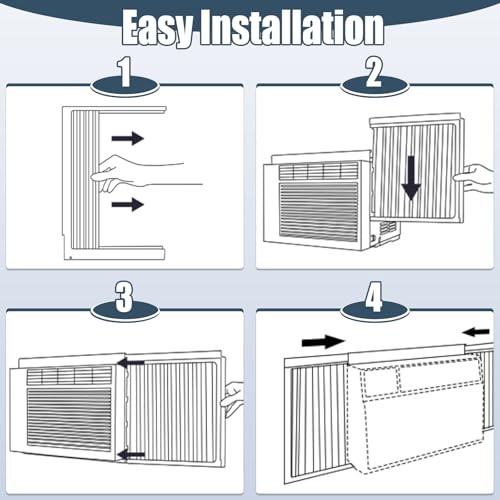 Window Air Conditioner Side Panels with Frame for 5000 BTU Units 5000-8000 BTU