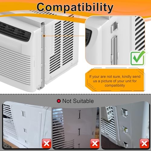 Window Air Conditioner Side Panel and Frame Set,AC Accordion Filler 12000BTU