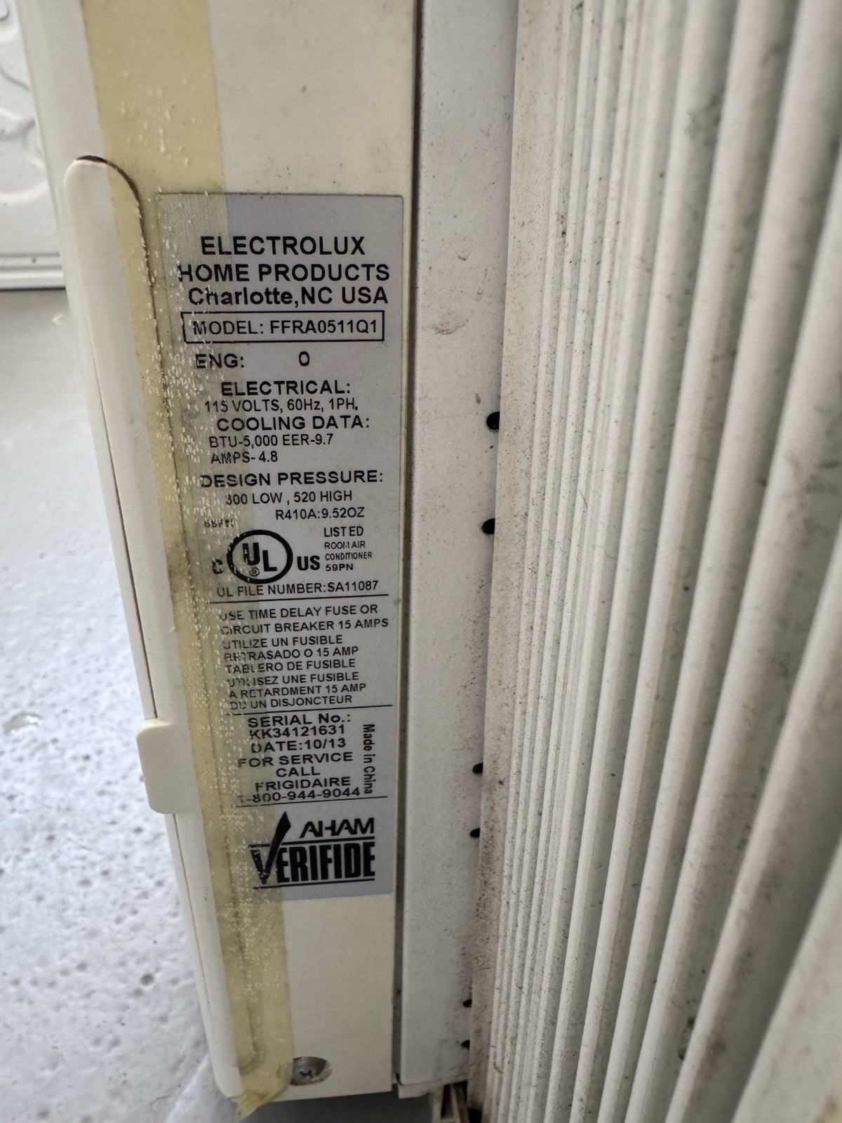 Frigidaire 5,000 BTU 115 Volt Window Air Conditioner FFRA0511Q1