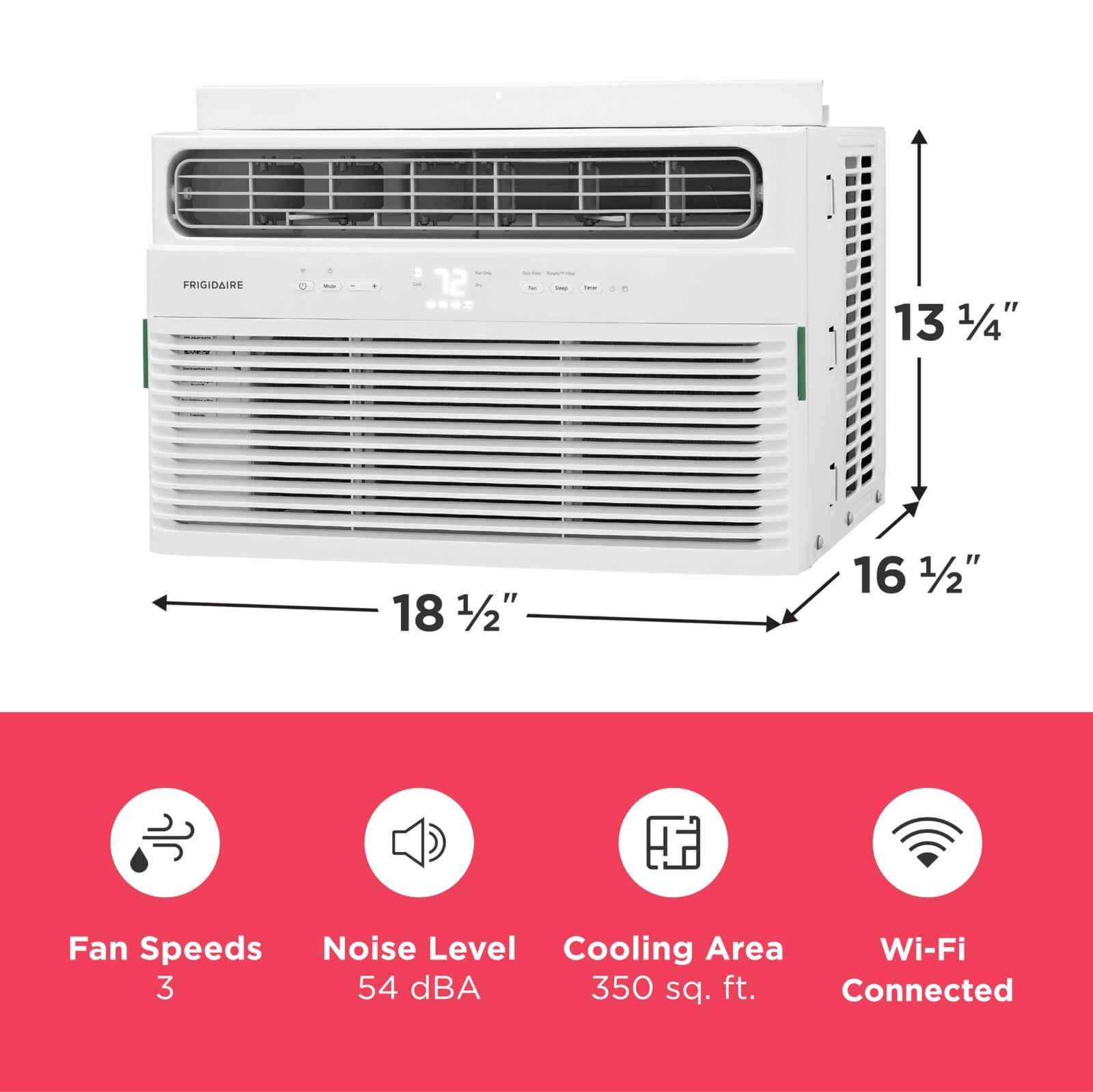 Frigidaire FHWW084TE1 8000 BTU Smart Window Air Conditioner Wi-Fi Remote