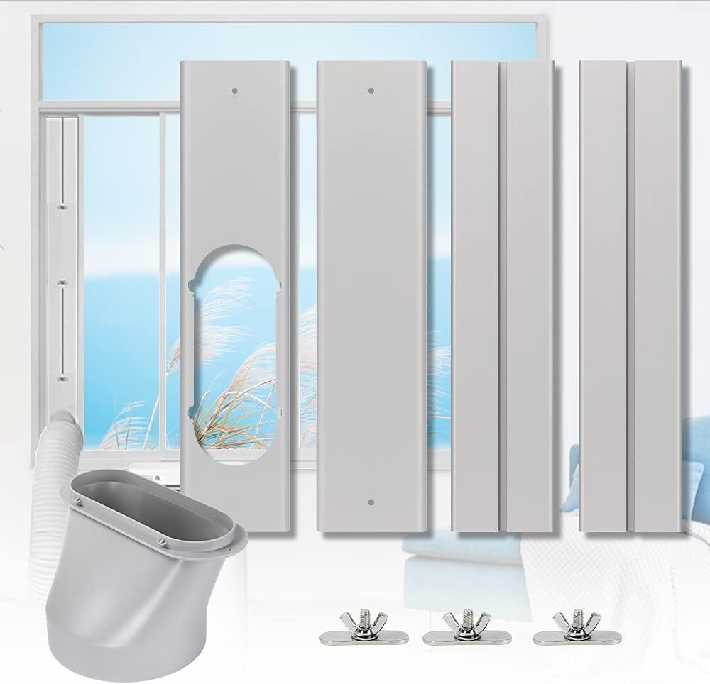 Kit De Ventana De Aire Acondicionado Portatil Con Manguera De Escape De 5.0 Pulg