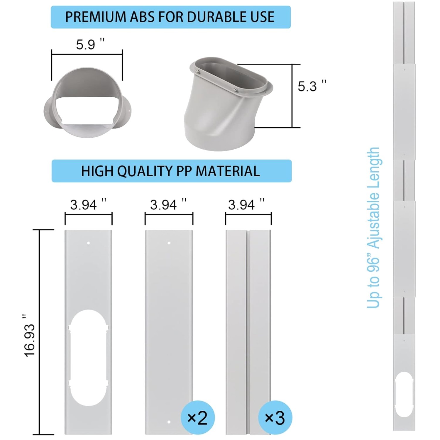 Universal Air Conditioner Window Kit – Adjustable Length