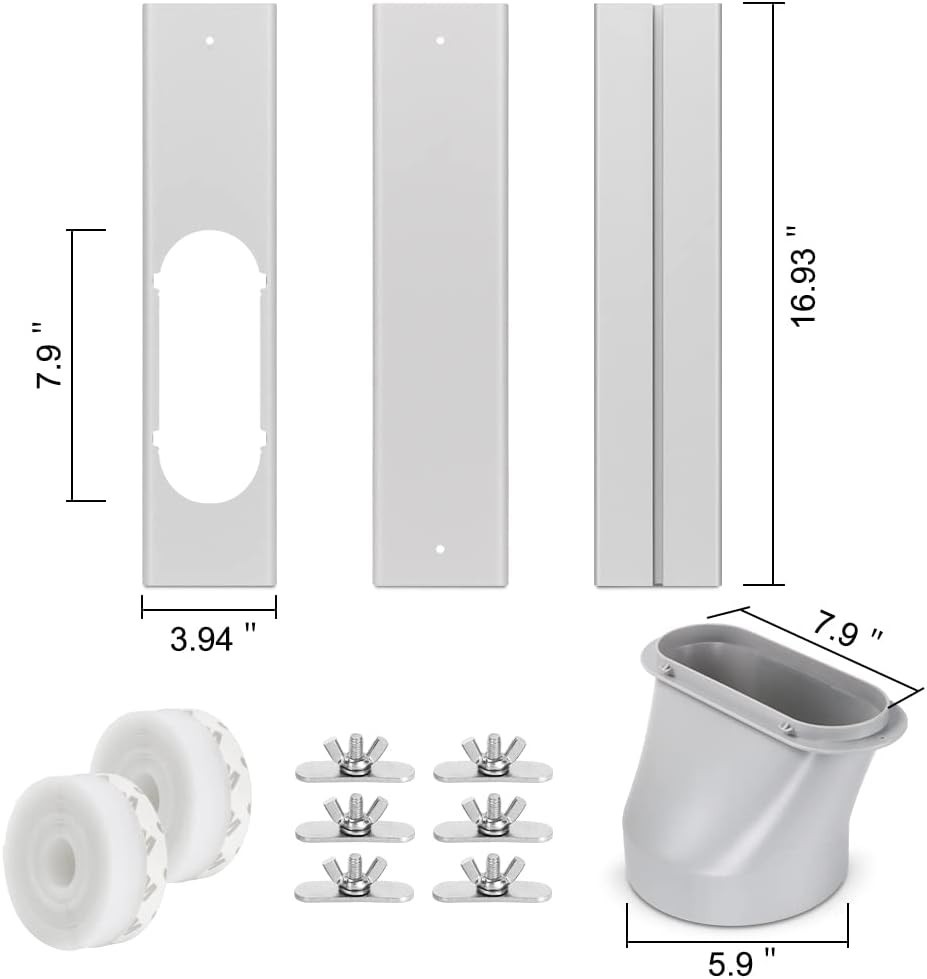 Universal Vent Kit for Portable Air Conditioners, 78.7&Prime; Hose