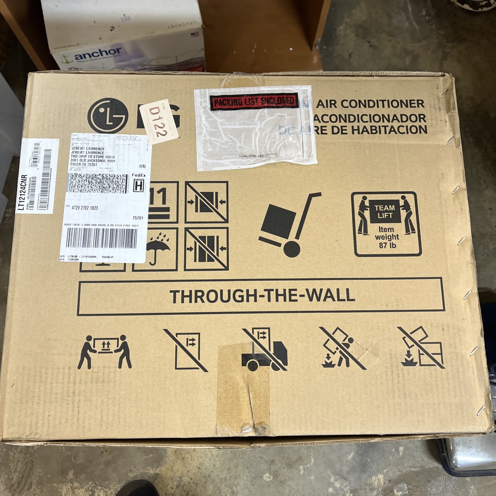 LG 11,800 BTU 115V Through the Wall Air Conditioner LT12124CNR WHITE