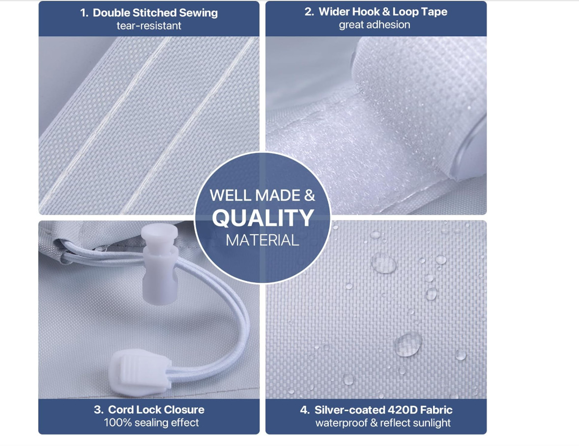 Portable AC Window Vent Kit for Sliding Door, 100% Sealing Portable Air Conditio