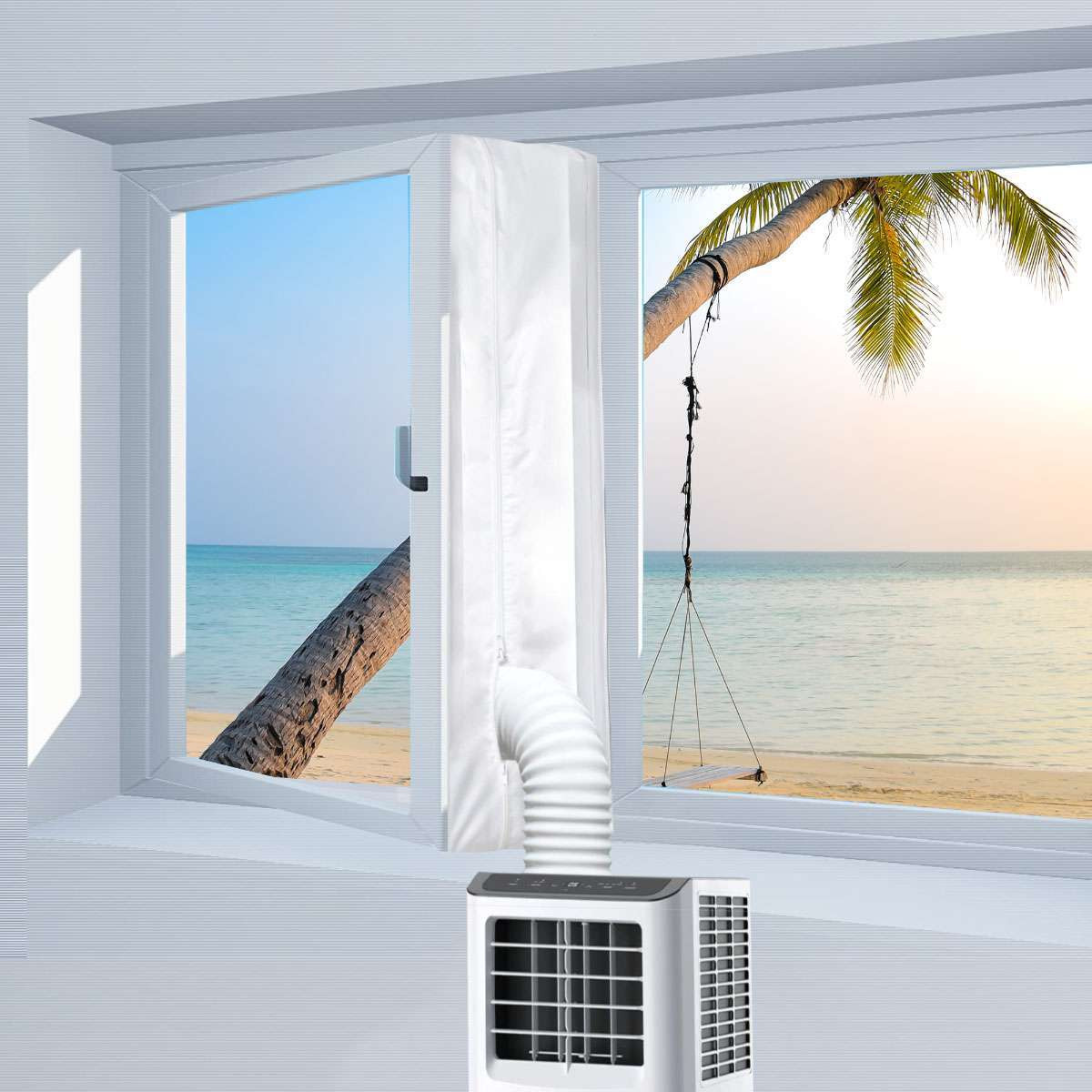 13Ft 10Ft Portable AC Window Seal Kit Universal for Mobile Air Conditioner Unit