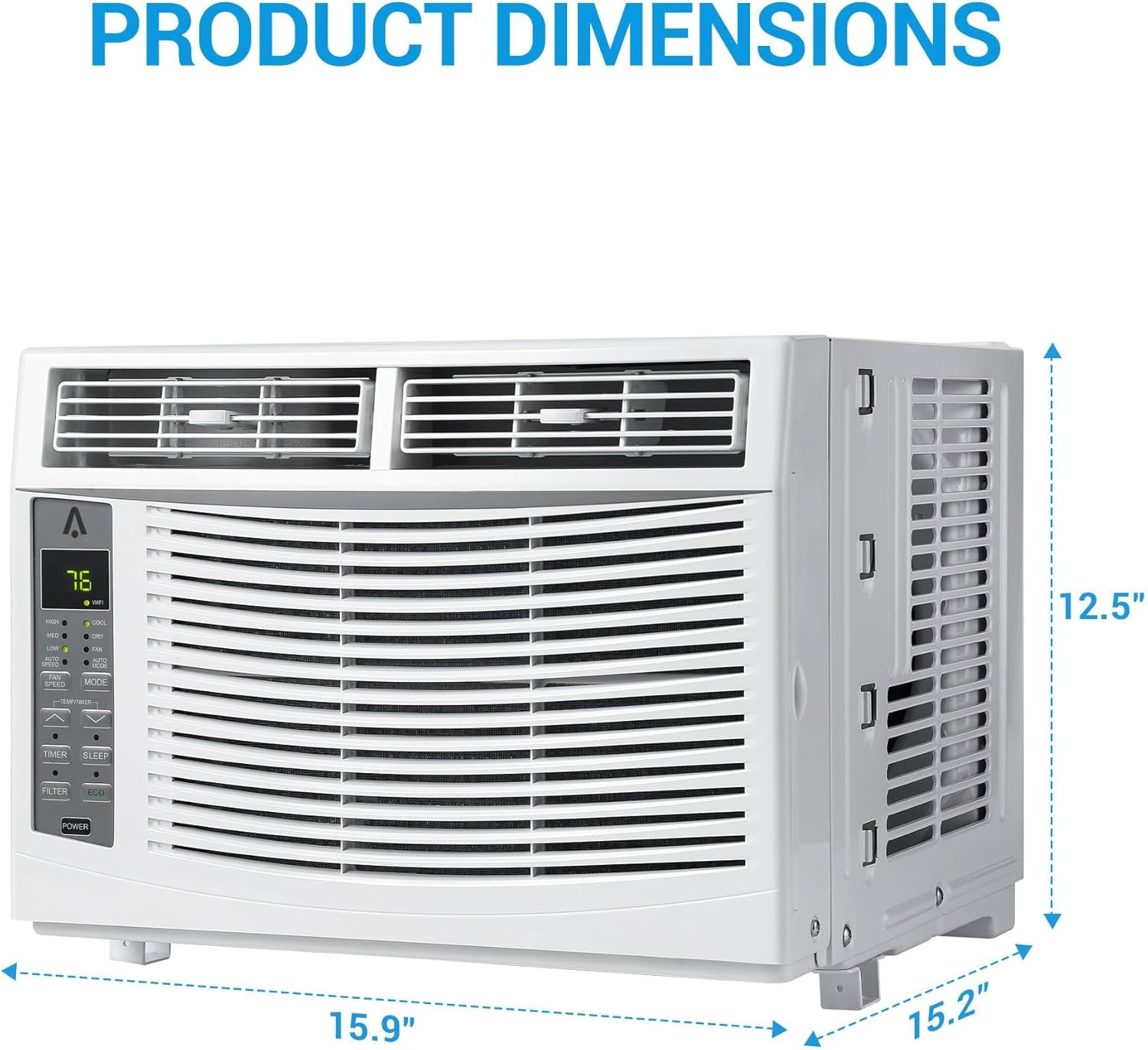 6,000 Btu Window Air Conditioner, Cools up to 250 Sq. Ft with Cooling, Dehumidif