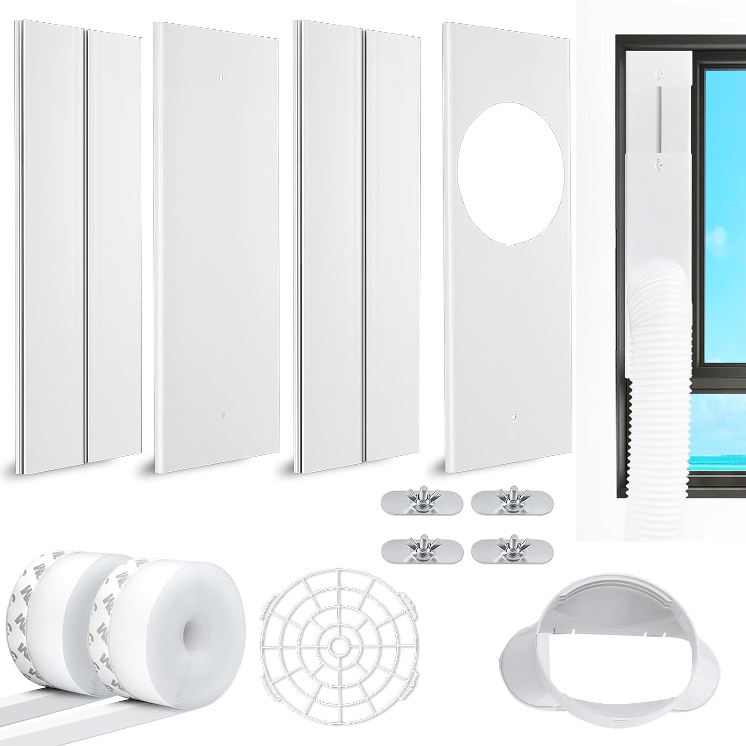 Portable Air Conditioner window kit ,for Exhaust Hose with 5.1&Prime;/13cm DiameterNEW