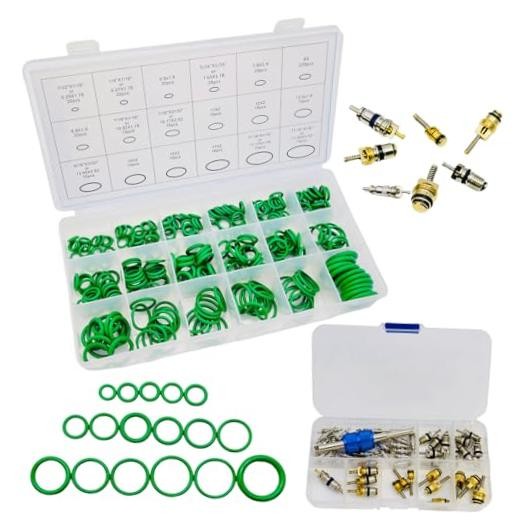 270PCS O-Ring Set + 49PCS Car Air Conditioner Valve Core Car A/C Repair Kit