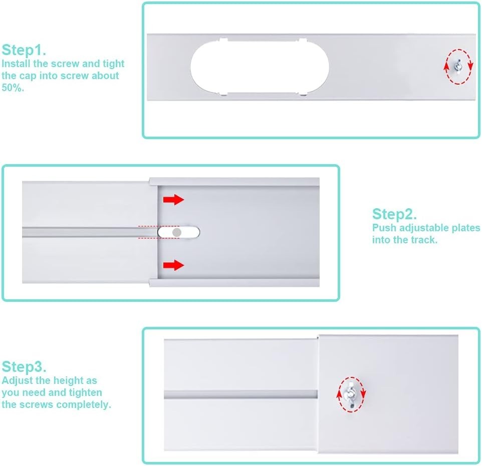 Versatile 4-Pack Portable AC Window Seal Kit with Easy Installation & Durability
