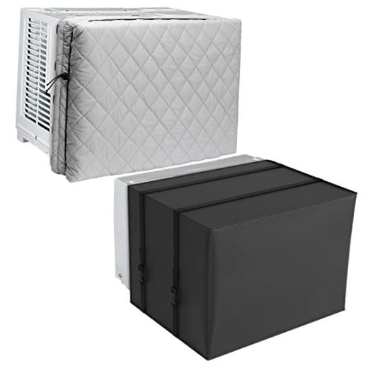 Window Air Conditioner Cover, 2 Pack Indoor and Outdoor Ac Cover Set | Large