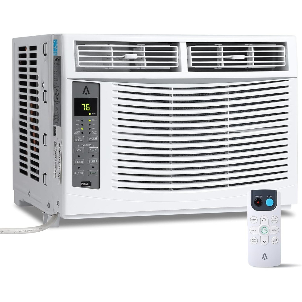 Energy Saving WiFi AC Unit 6000 BTU, Window Air Conditioner with App Control