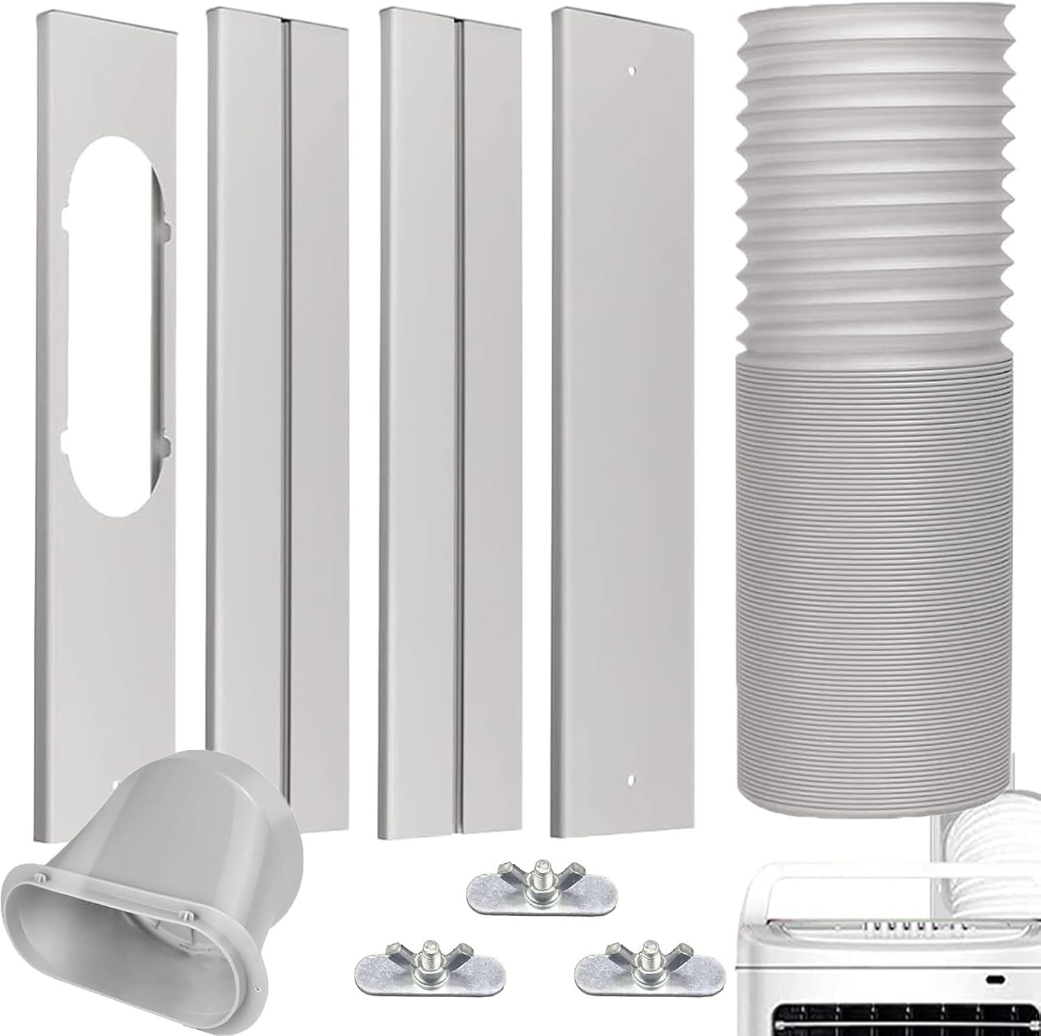 Portable Air Conditioner Window Vent Kit with 5.9&Prime; Exhaust Hose Universal