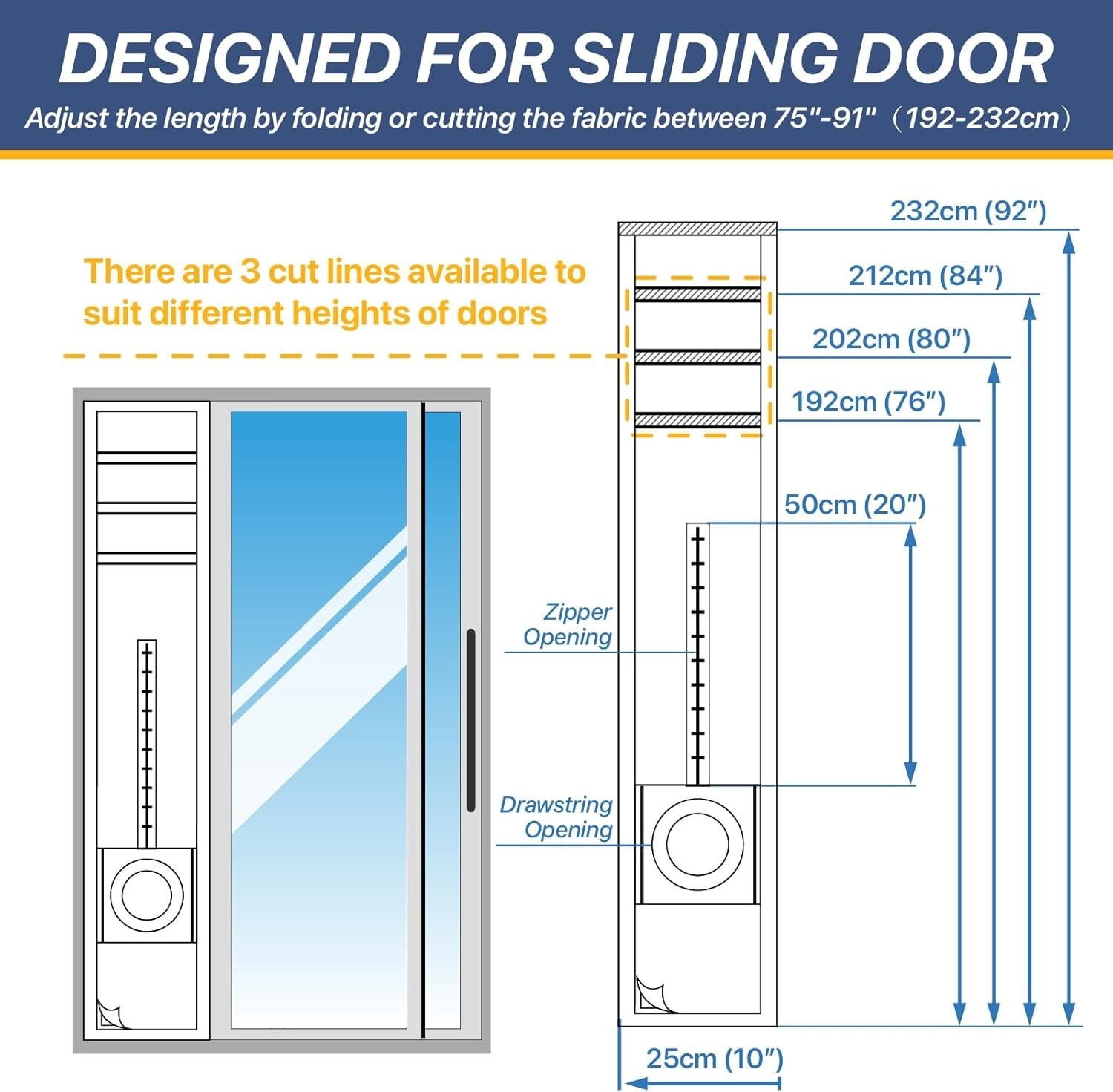 Universal Sliding Door Seal Kit for Portable Air Conditioner Dryer Adjustable…