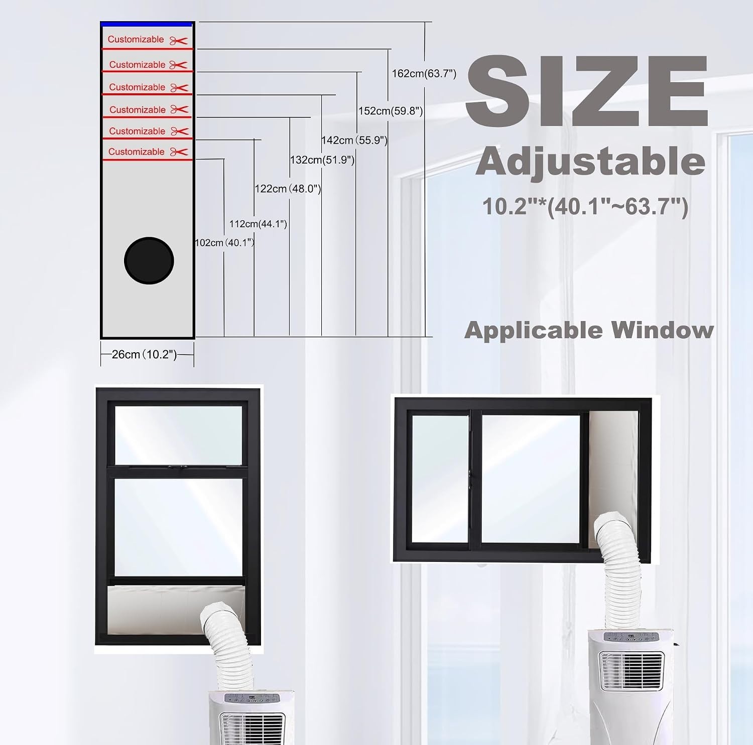 Window Seal Kit Silver for Portable Air Conditioner – 【30% Sunshade Heat Insu…