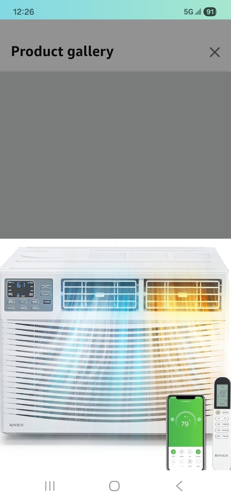 Rovsun 12000 Btu Ac/Heater Window Air Conditioner