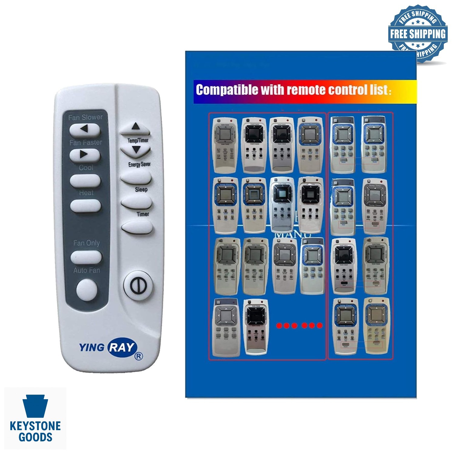 Universal Replacement Remote for Frigidaire Window Air Conditioners