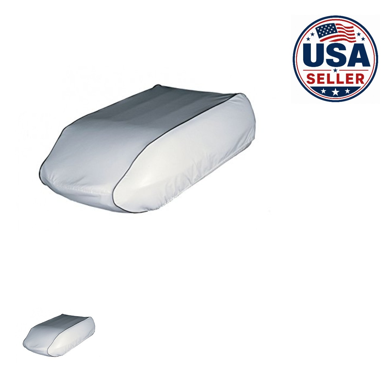 RV Air Conditioner Cover Size 26 White Vinyl UV Protection Draw Cord Rooftop