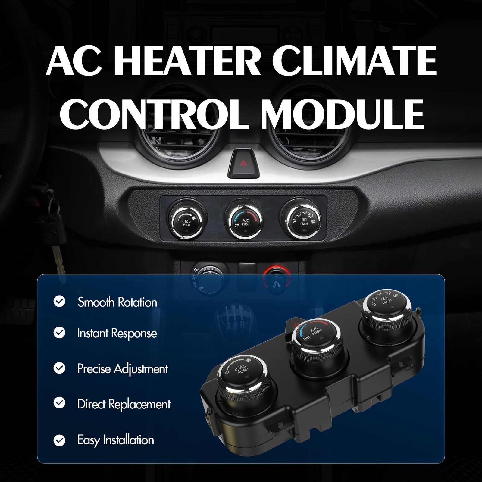Front Climate Control Module 599-217 Heater A/C Control Switch for Dodge Ram …