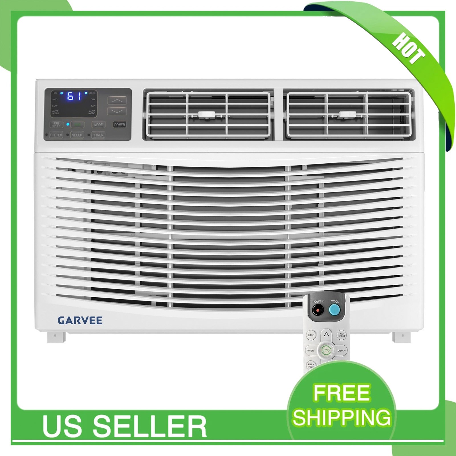 Smart 8000 BTU Window Air Conditioner 3-in-1 Cooling, Dehumidifier & Fan