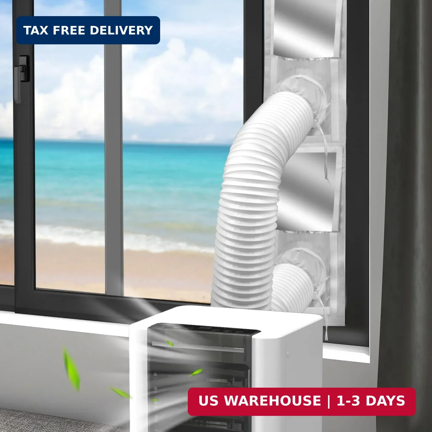 Portable Air Conditioner Window Vent Kit, Universal Sliding Window Seal Kit for