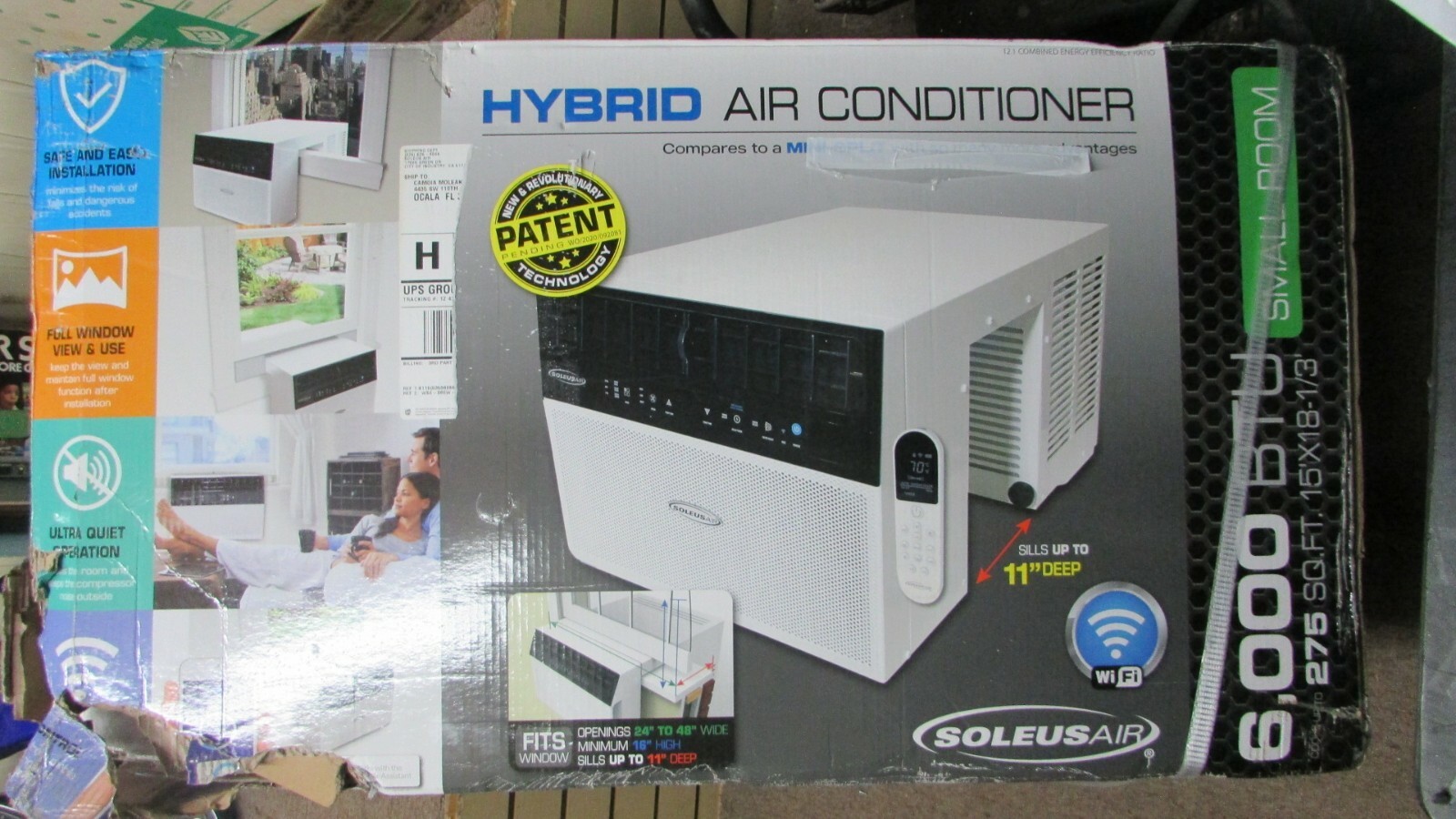 SOLEUS hybrid WIFI window air conditioner 6000BTU WS4-06EW-201 LOS ANGELES