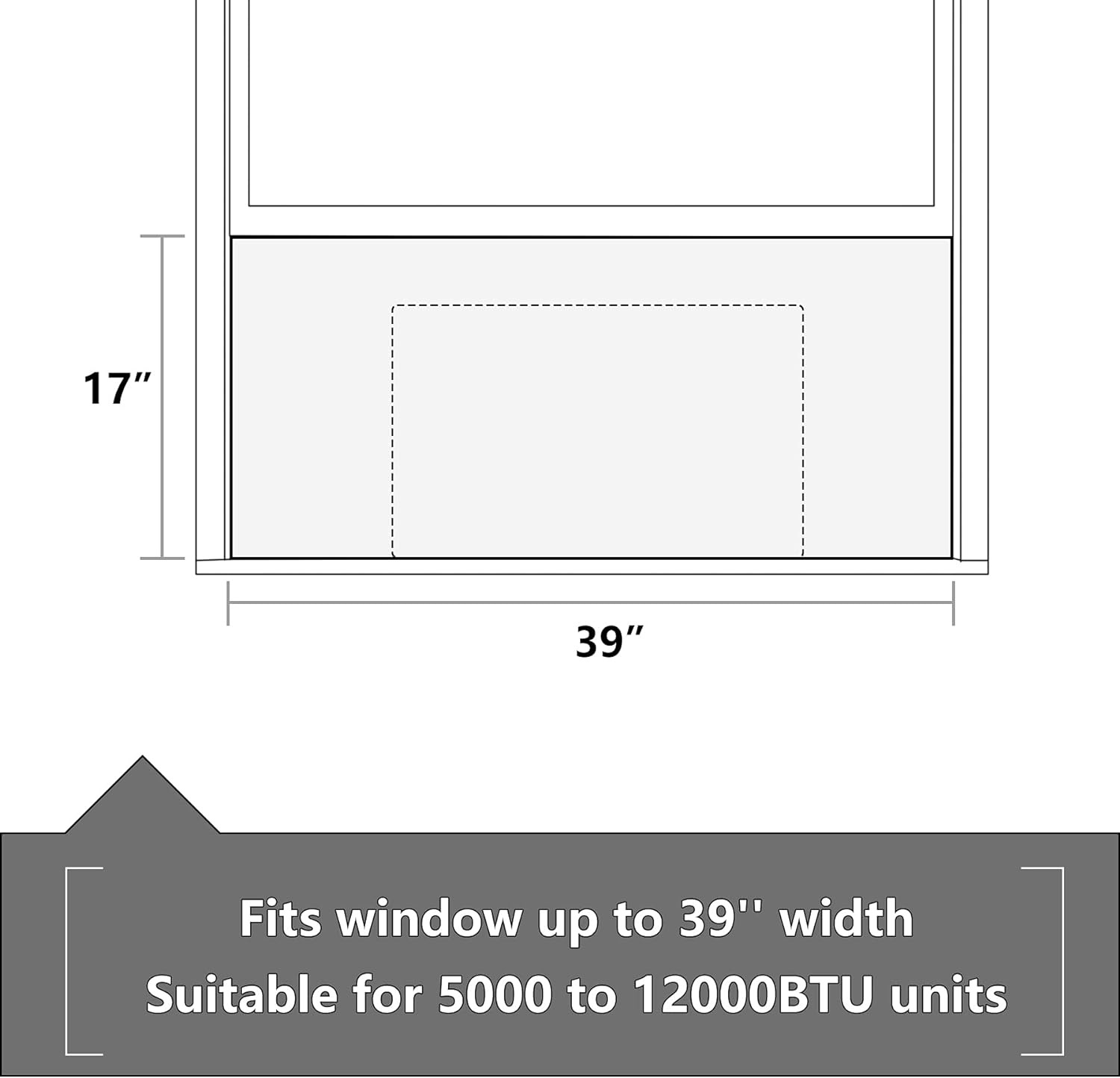 BJADE&rsquo;S Window Air Conditioner Side Insulated Foam Panel, One-Piece Full Surroun