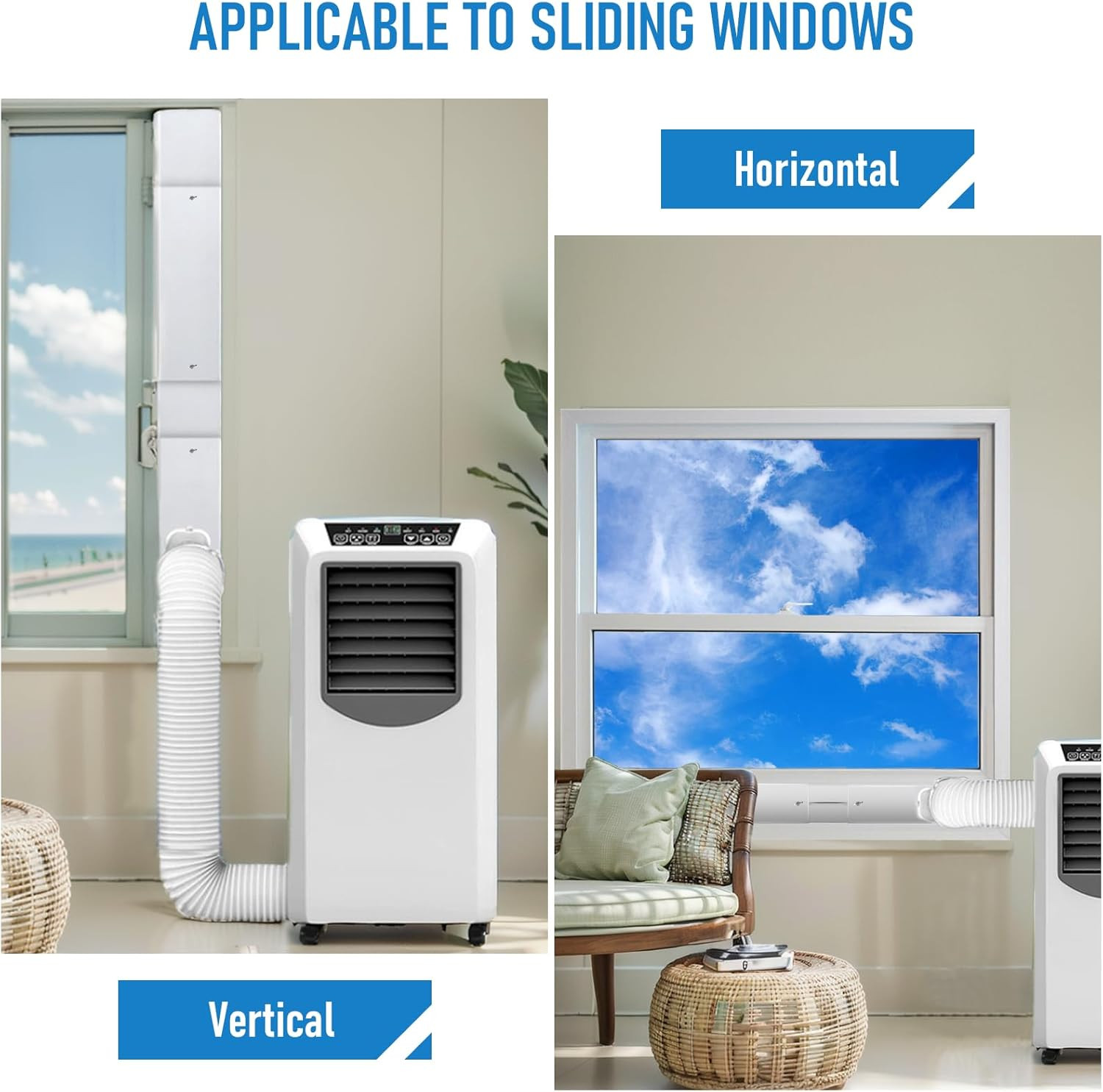 Portable Air Conditioner Window Vent Kit with 5.9&Prime; Exhaust Hose | Portable AC Se