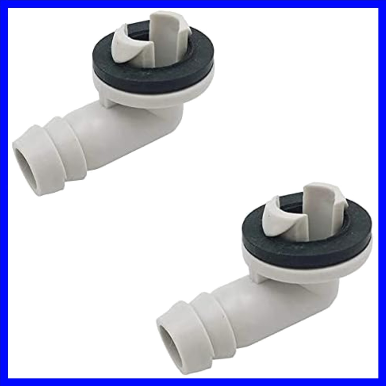 Leak Prevention 2Pcs 3/5 Inch AC Drain Hose Connector Elbows with Rubber Rings