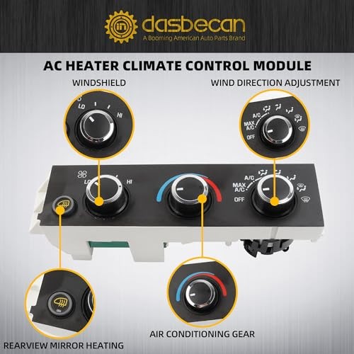 599-294 A/C Heater Climate Control Module Panel w/Rear Window Defogger Switch