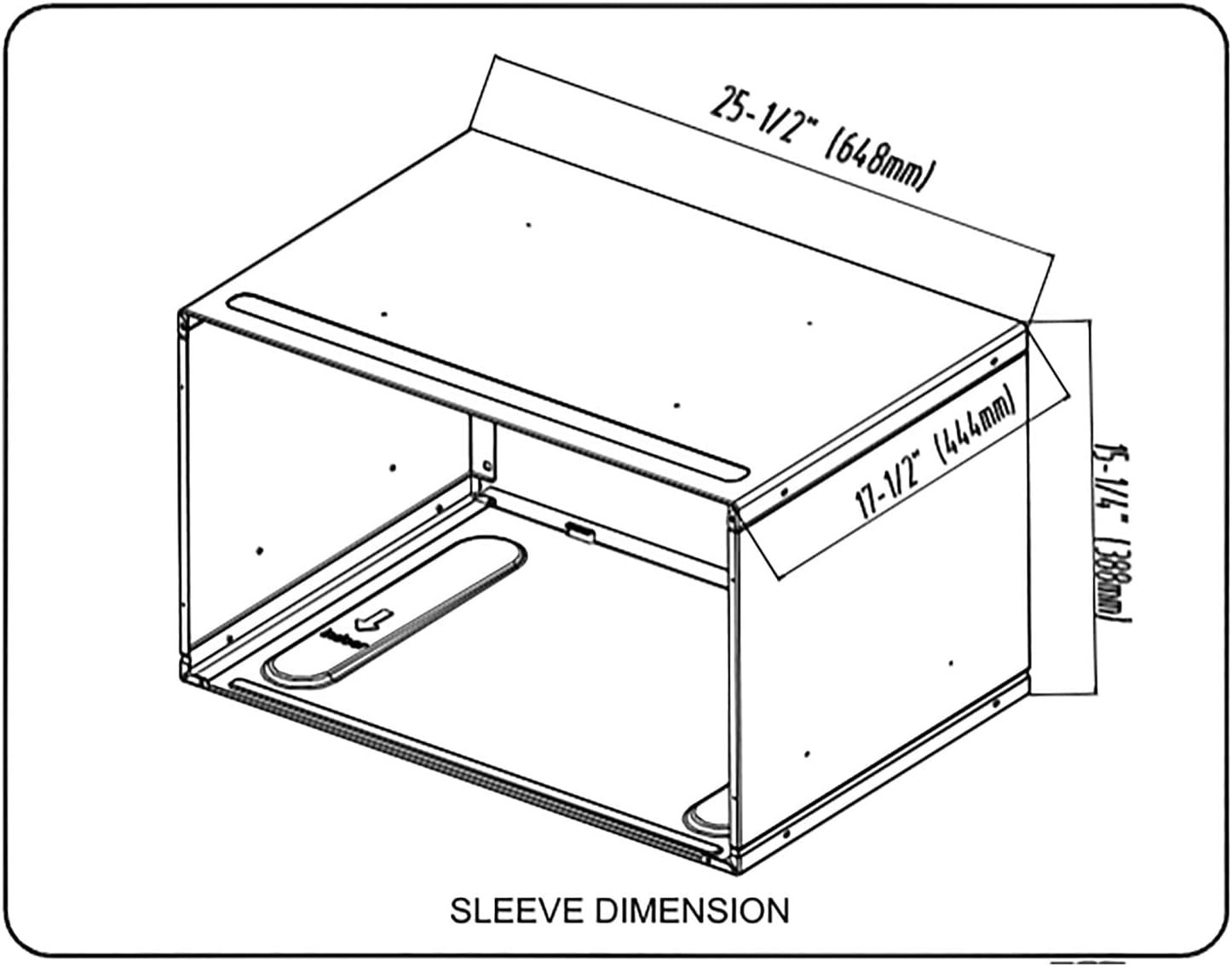 26 in Wall Sleeve for Through-the-Wall Air Conditioners Keystone KSTSLV1 Protect