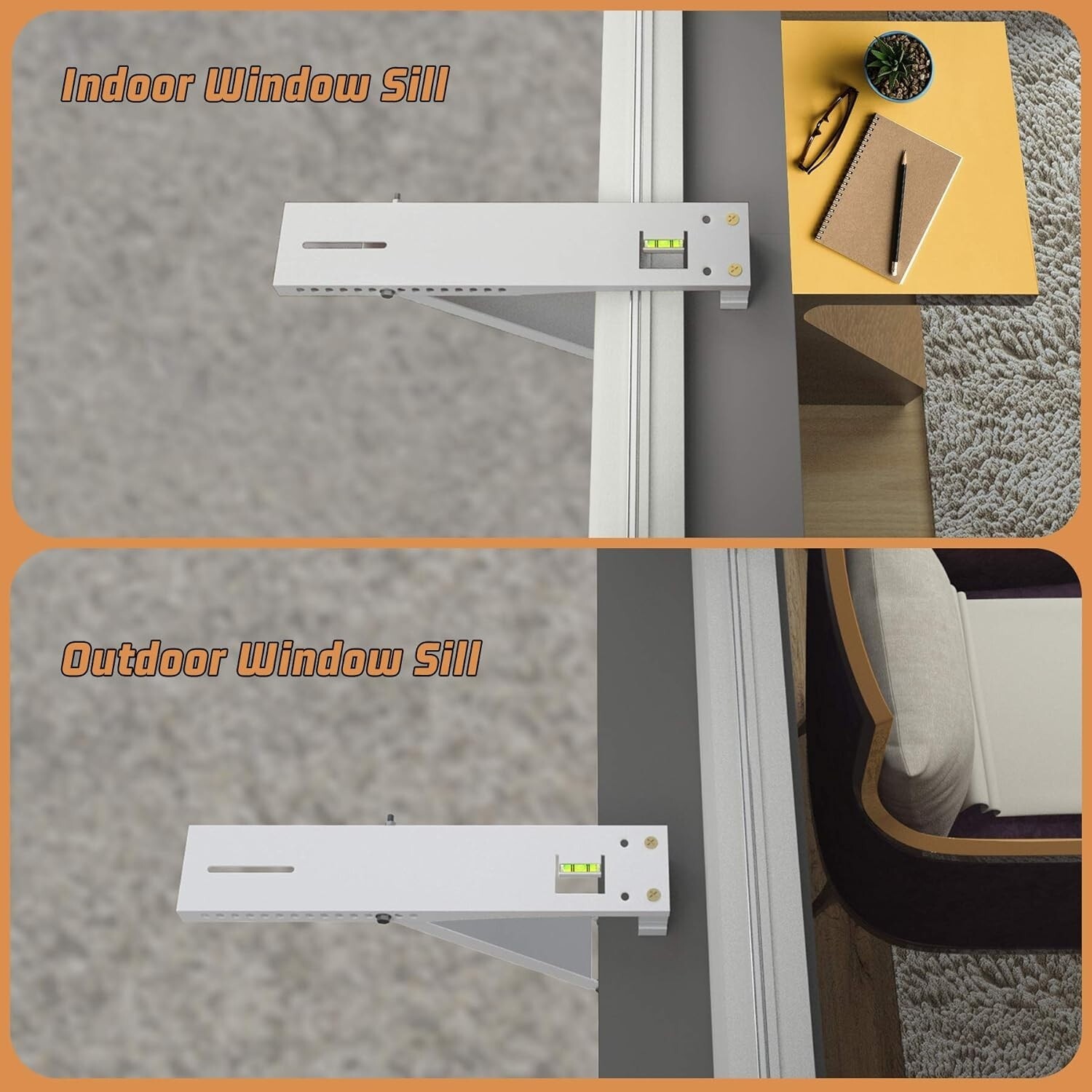 Soportes Universales Para Aire Acondicionado De Ventana Hasta 85 libras NEW US.