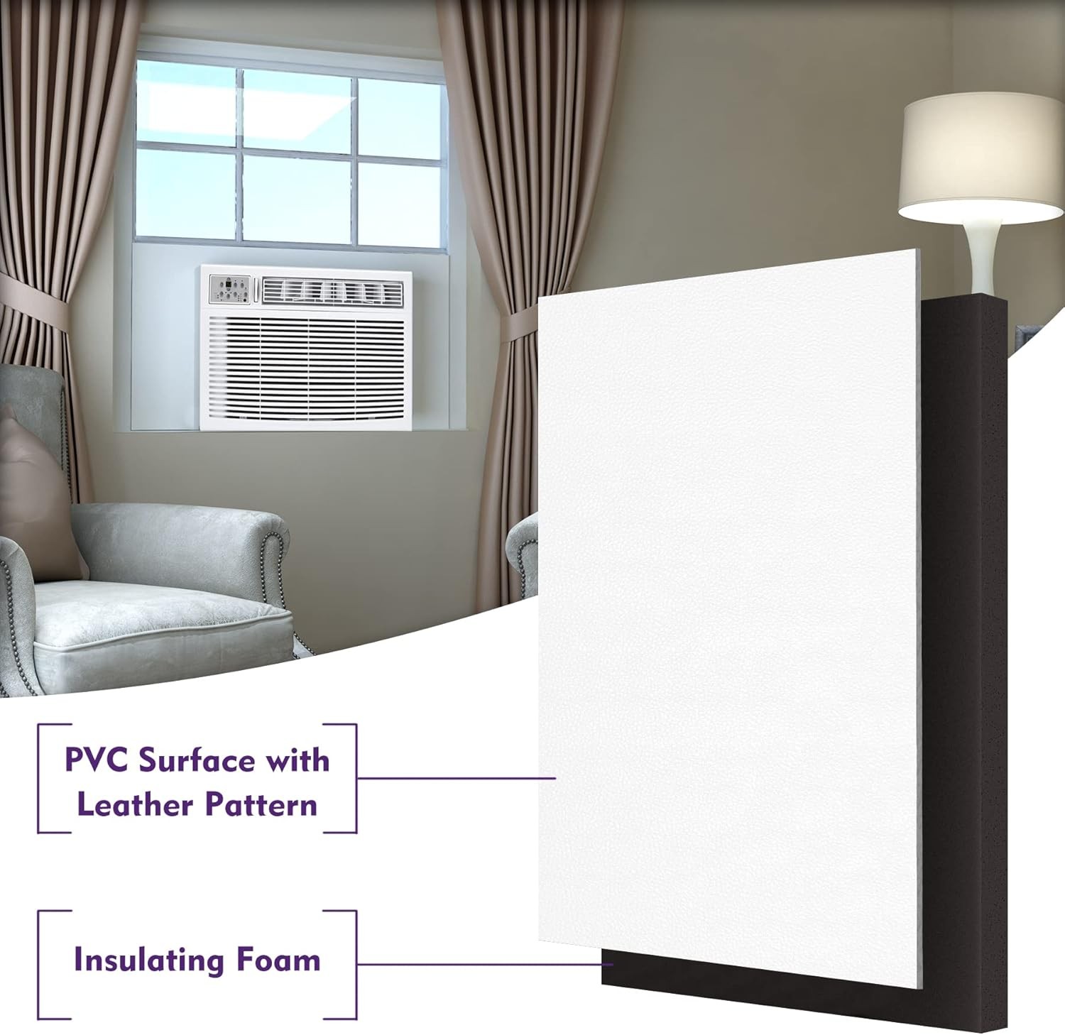 Full Surround Window AC Insulation Foam Side Panels Air Conditioner Units 39 »
