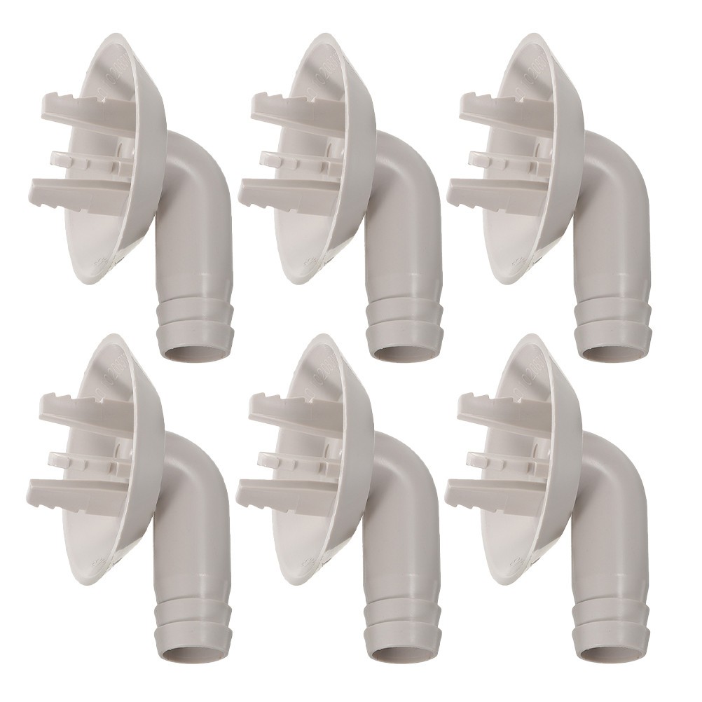 6Pcs Universal Air Conditioner Hose Elbow Fittings ABS Plastic Drain Kit