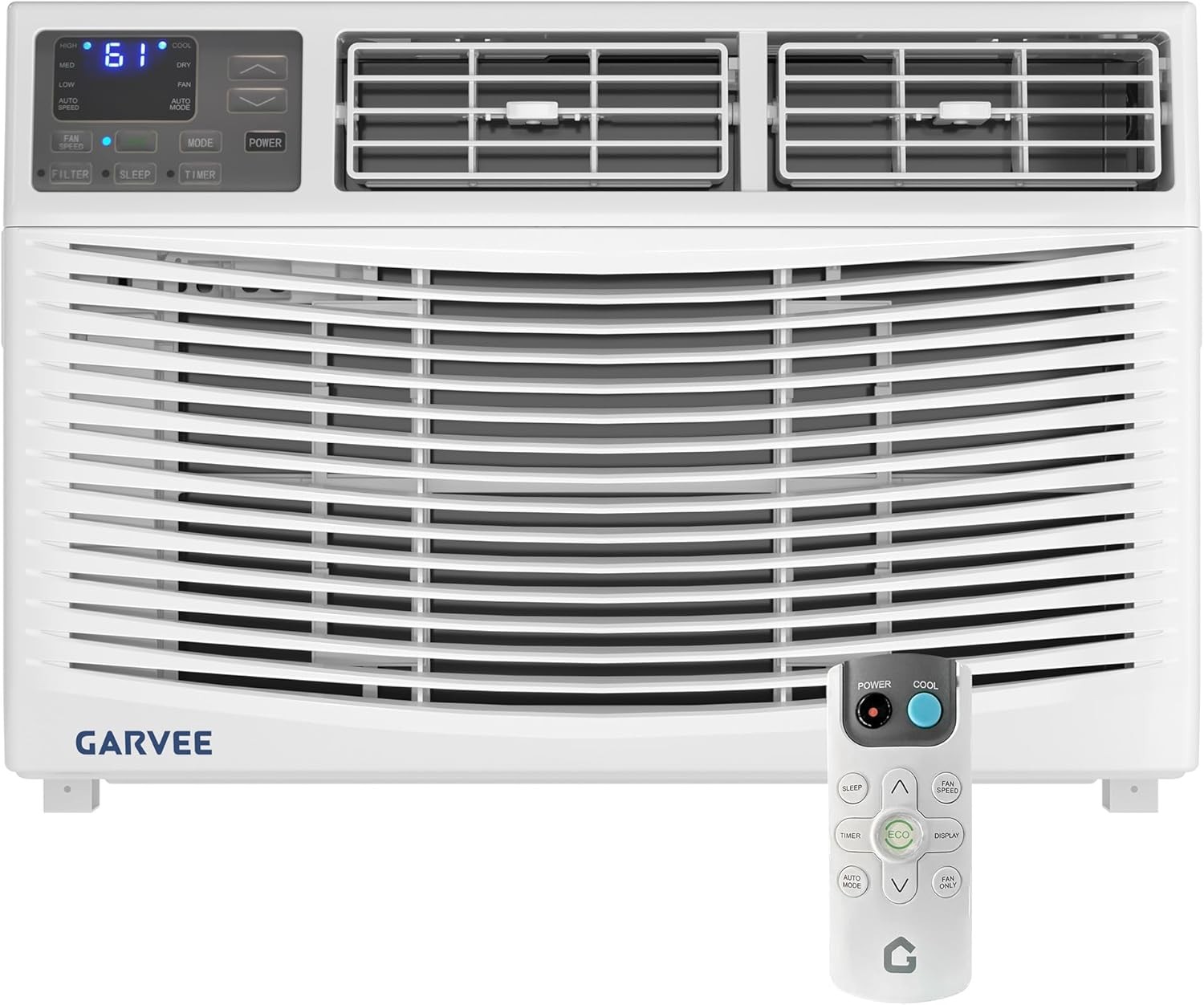 8000 BTU Window AC 350 Sq ft Digital Display Easy Install Bedroom Office