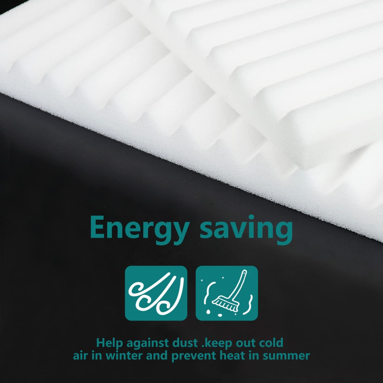 Window Air Conditioner Insulation Foam Panels Kit, 17&Prime;x9&Prime;x7/8&Prime;, Energy Saver, Wh