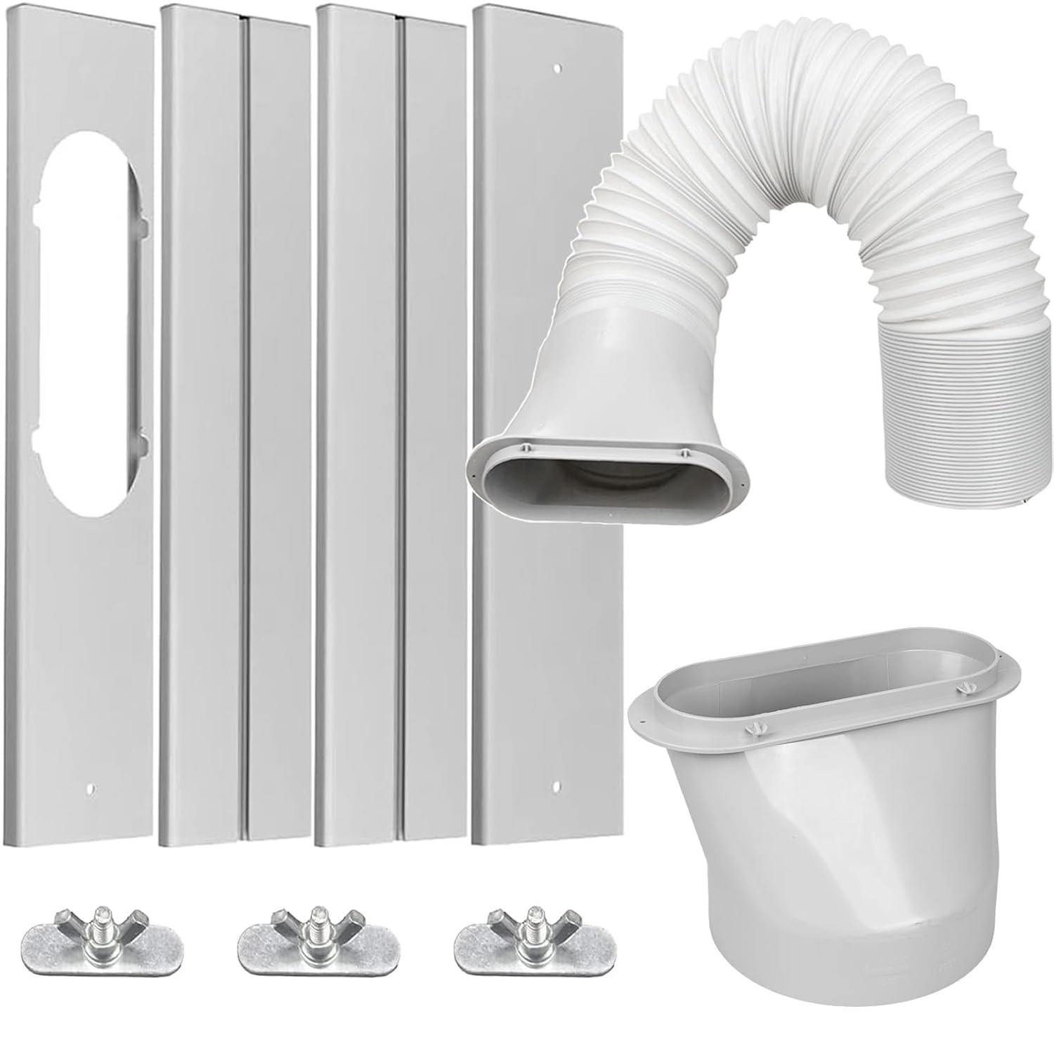 Portable Air Conditioner Window Vent Kit with 5.9&Prime; Exhaust Hose, AC Window Vent