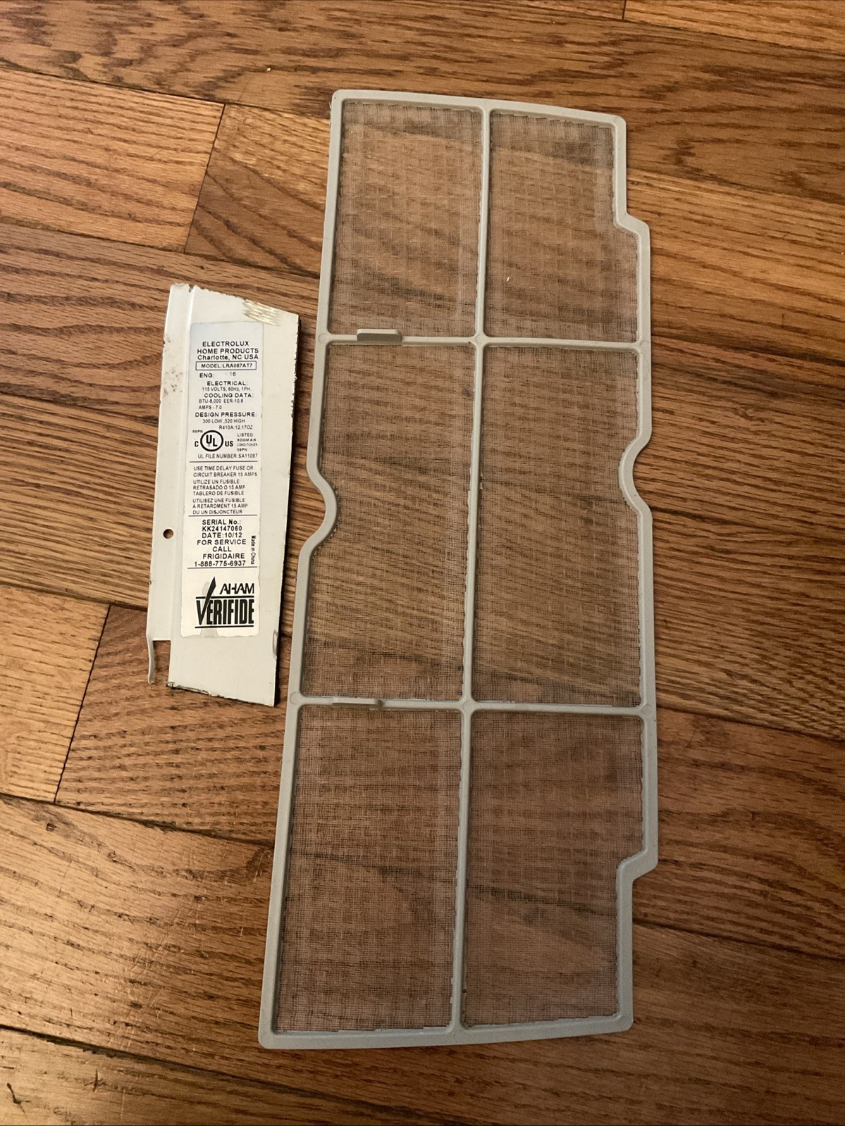 Used OEM Frigidaire Air Conditioner FILTER, AIR, PLASTIC FRAME 5304536669