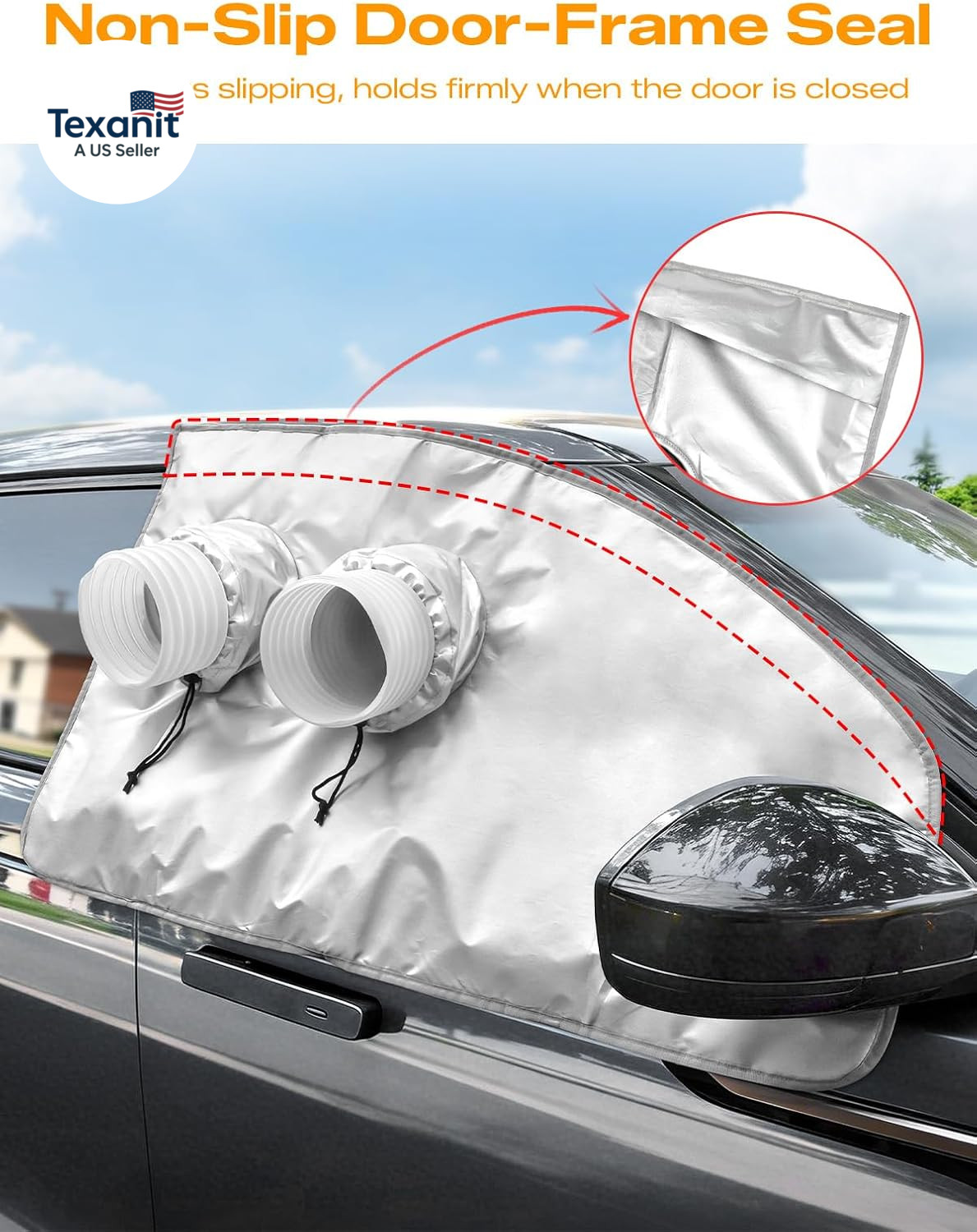 Portable Air Conditioner Window Kit – Car Window Vent Seal Kit for AC Air Condit